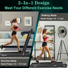 Load image into Gallery viewer, 4.75HP 2 In 1 Folding Treadmill with Remote APP Control-Black