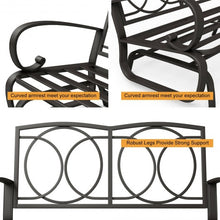 Load image into Gallery viewer, Outdoor Patio Cushioned Rocking Bench Loveseat