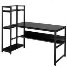 Load image into Gallery viewer, 59" Computer Desk Home Office Workstation 4-Tier Storage Shelves-Black
