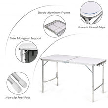 Load image into Gallery viewer, Height Adjustable Folding Camping Table-Gray