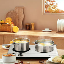 Load image into Gallery viewer, 1800W Stainless Steel Infrared Cooktop w/Non-slipping Feet & Adjustable Temp