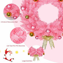 Load image into Gallery viewer, 24" Artificial PVC Christmas Wreath with Ornament Balls