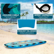Load image into Gallery viewer, 41" Lightweight Bodyboard with Wrist Leash for Kids and Adults-L
