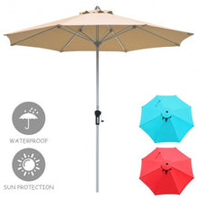 Load image into Gallery viewer, 9' Patio Outdoor Market Umbrella with Aluminum Pole-Beige