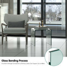 Load image into Gallery viewer, Tempered Sofa Side Glass End Table
