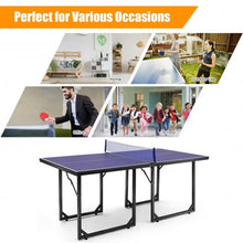 Load image into Gallery viewer, Multi-Use Foldable Midsize Removable Compact Ping-pong Table