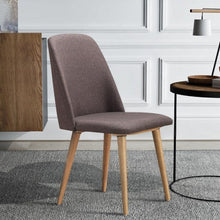 Load image into Gallery viewer, Set of 2 Leisure Accent Armless Upholstered Dining Chairs-Brown