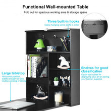 Load image into Gallery viewer, Convertible Wall Mounted Table with A Chalkboard-Black