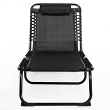 Load image into Gallery viewer, Foldable Camping Patio Chaise Lounge Chair-Black