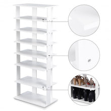 Load image into Gallery viewer, 7 Tiers Big Shoe Rack Wooden Shoes Storage Stand