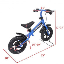 Load image into Gallery viewer, 12" Three Colors Kids Bike Bicycle with Brakes and Bell-Blue