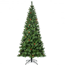 Load image into Gallery viewer, 8 ft Premium Hinged Artificial Christmas Tree Pine Needles
