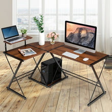 Load image into Gallery viewer, L-Shaped Desk Reversible Corner Computer Desk with Movable Shelf & CPU Stand-Wal