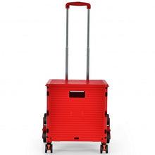 Load image into Gallery viewer, Costway Foldable Utility Cart for Travel and Shopping-Red