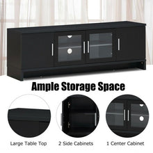 Load image into Gallery viewer, 70" Media Entertainment TV Stand with Storage Cabinet-Black
