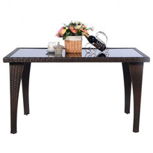 Load image into Gallery viewer, Outdoor Patio Rattan Dining Table