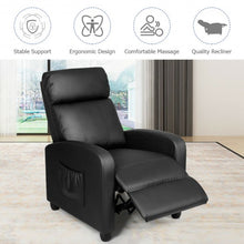 Load image into Gallery viewer, PU Leather Massage Recliner Chair with Footrest-Black