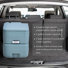 Load image into Gallery viewer, 5 Gallon 20 L Outdoor / Indoor Potty Commode Portable Flush Toilet-Green