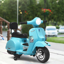 Load image into Gallery viewer, 6V Kids Ride On Vespa Scooter Motorcycle for Toddler-Light Blue