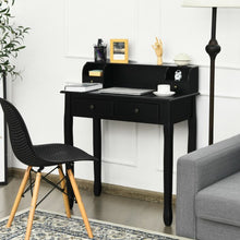 Load image into Gallery viewer, Removable Floating Organizer 2-Tier Mission Home Computer Vanity Desk-Black