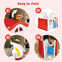Load image into Gallery viewer, Kids Cottage Playhouse Foldable Plastic Indoor Outdoor Toy
