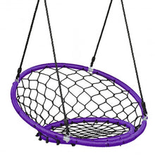 Load image into Gallery viewer, Net Hanging Swing Chair with Adjustable Hanging Ropes-Purple