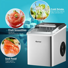 Load image into Gallery viewer, Stainless Steel 26 lbs/24 H Self-Clean Countertop Ice Maker Machine