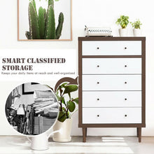 Load image into Gallery viewer, 5 Drawer Dresser Wood Chest of Storage Cabinet Organizer