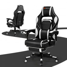 Load image into Gallery viewer, Massage Gaming Chair with Footrest and Lumbar Support-White