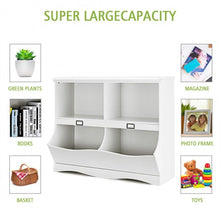 Load image into Gallery viewer, Kids Storage Unit Baby Toy Organizer Children Bookshelf Bookcase-White