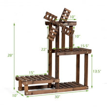 Load image into Gallery viewer, Wood Plant Stand 4 Tier Shelf Multiple Space-saving Rack
