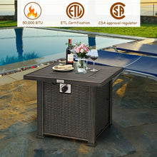 Load image into Gallery viewer, 30" 50000 BTU Square Propane Gas Fire Pit Table