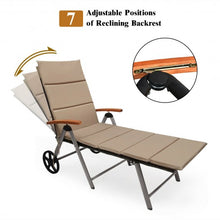 Load image into Gallery viewer, Outdoor Chaise Lounge Chair Rattan Lounger Recliner Chair