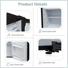 Load image into Gallery viewer, 2.5 Cu Ft Compact Single Door Refrigerator with Freezer-Black