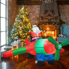Load image into Gallery viewer, 8Ft LED Blow Up Christmas Santa Claus with Flying Airplane