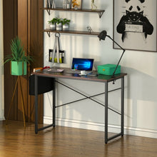 Load image into Gallery viewer, Modern Computer Desk Study Writing Table Home Office with Storage Bag Coffee-M