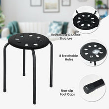 Load image into Gallery viewer, Set of 6 Portable Plastic Stack Stools -Black