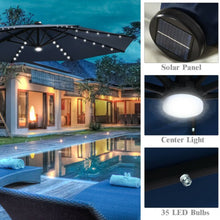 Load image into Gallery viewer, 10 Ft Patio Offset Cantilever Umbrella with Solar Lights-Navy