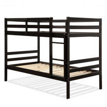 Load image into Gallery viewer, Twin Bunk Bed Children Wooden Bunk Beds Solid Hardwood-Coffee