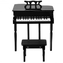 Load image into Gallery viewer, 30-key Children Grand Piano with Bench -Black