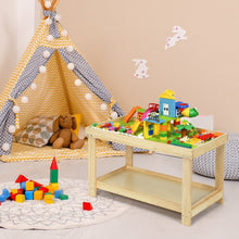 Load image into Gallery viewer, Solid Multifunctional Wood Kids Activity Play Table-Natural