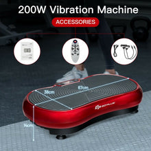 Load image into Gallery viewer, 3D Vibration Plate Fitness Machine with Remote Control Bluetooth Loop-Red