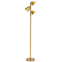 Load image into Gallery viewer, 64" 3-Light LED Floor Lamp Reading Light for Living Room Bedroom - Golden