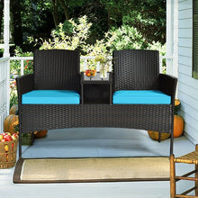 Load image into Gallery viewer, Patio Rattan Conversation Set -Green