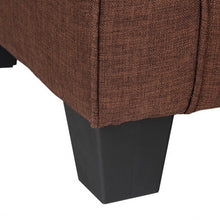 Load image into Gallery viewer, Home Living Room Upholstered Curved Armrest Fabric Sofa-Brown