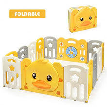 Load image into Gallery viewer, 16-Panel Foldable Baby Playpen with Sound