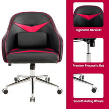 Load image into Gallery viewer, Office Chair Adjustable Height with Massage Lumbar Support-Red