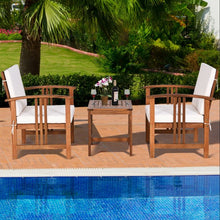 Load image into Gallery viewer, 3PC Solid Wood Outdoor Patio Sofa Furniture Set-White