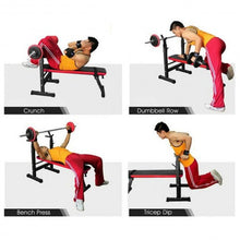 Load image into Gallery viewer, Adjustable Folding Weight Lifting Flat Incline Bench