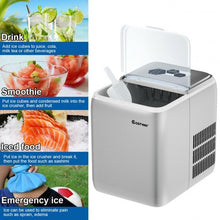 Load image into Gallery viewer, 44 lbs Portable Countertop Ice Maker Machine with Scoop-Silver